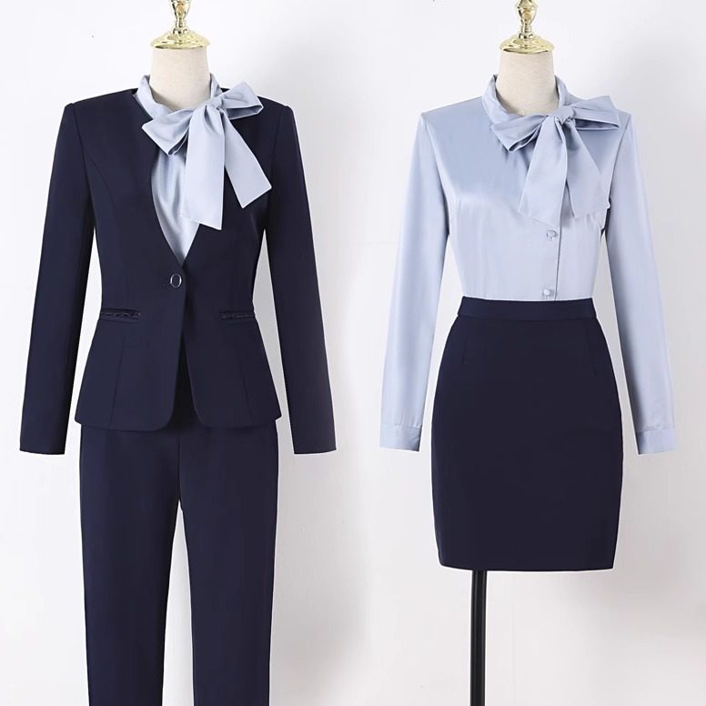 职业套装女时尚气质医美容师酒店前台工作服套裙马甲物业空姐制服