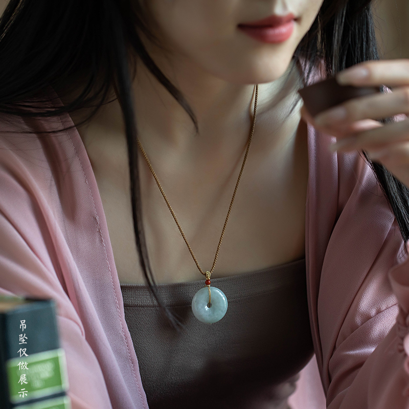 手工编织绳子黄金玉石吊坠挂绳