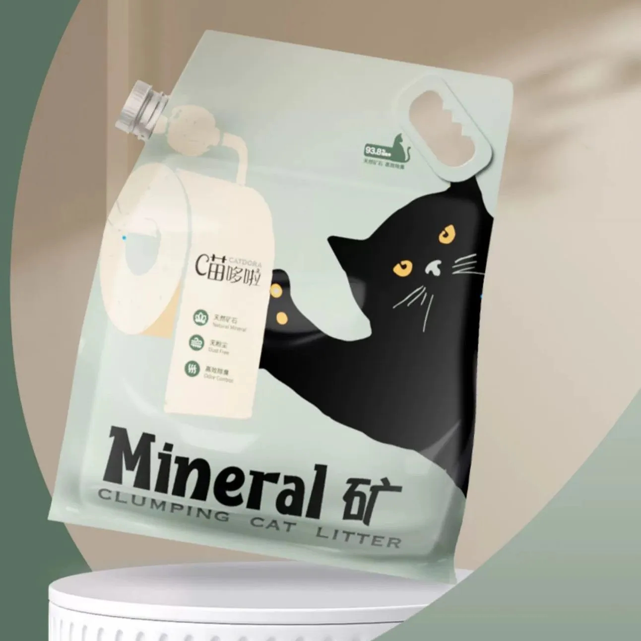 喵哆啦天然矿石猫砂细颗粒活性炭除臭去味无尘膨润土混合吸水猫咪
