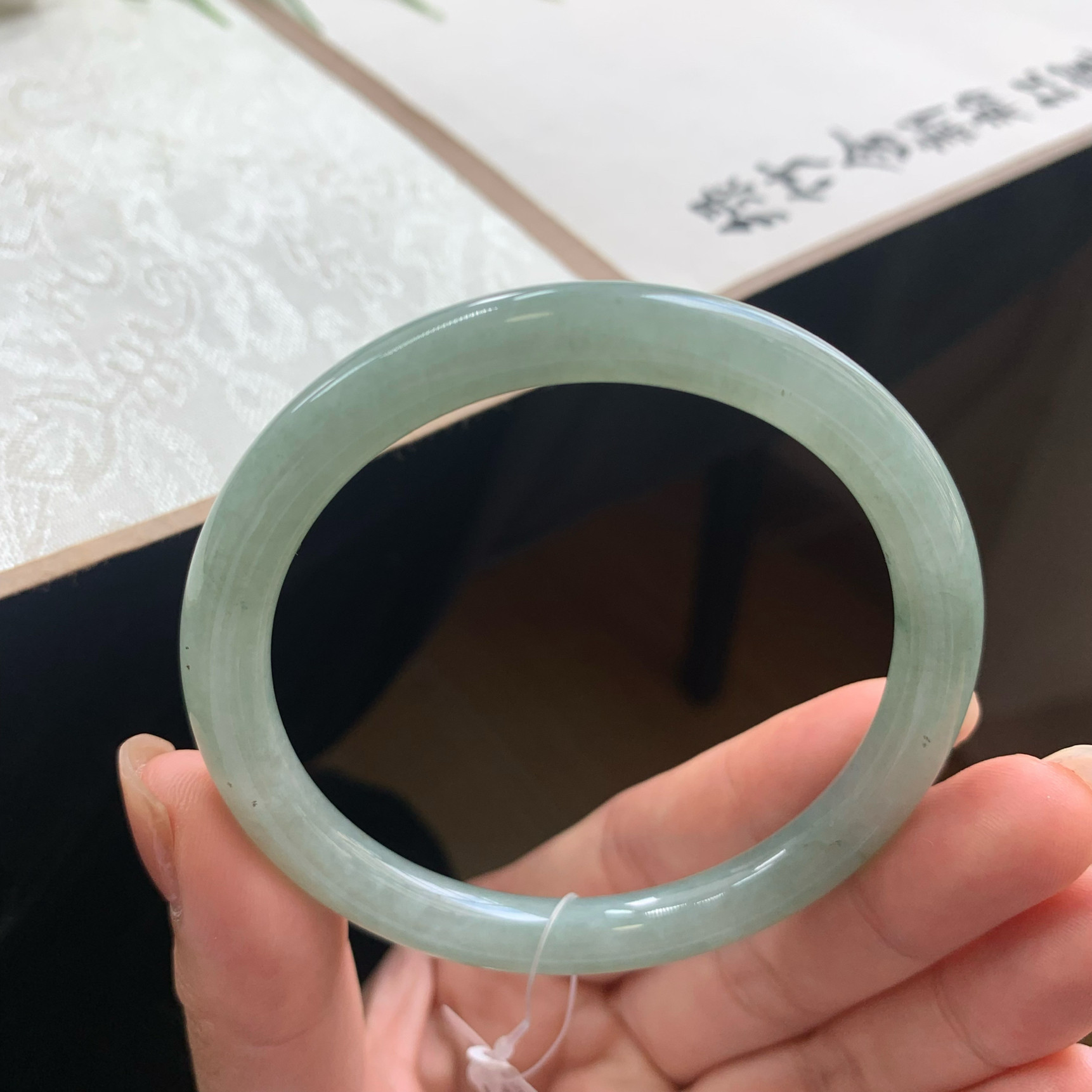 天然翡翠正品A货手镯毛配料冰糯种贵妃镯细条圆条（直播间专拍）