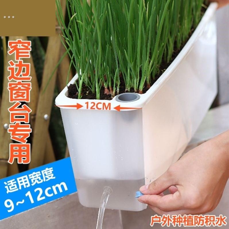 长方形塑料花盆窗台草莓种植盆家庭阳台种菜盆专用箱长条霍伦神器
