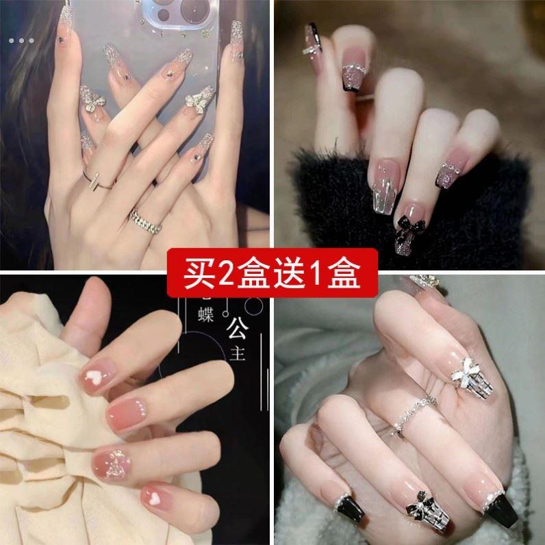 小孩小学生版穿戴甲女童11岁长中长款美甲套装全套儿童穿戴甲7岁