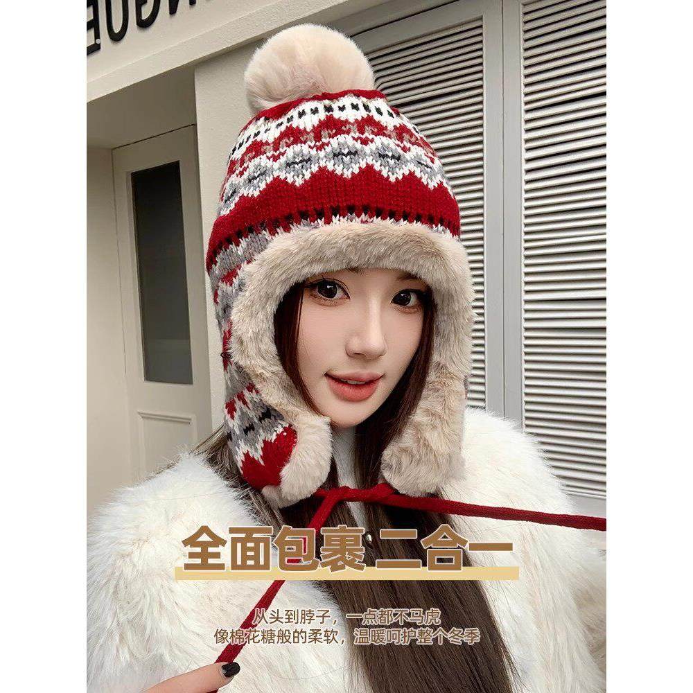 帽子女冬季民族风加绒保暖棉帽雷锋帽毛茸茸针织毛线帽护耳滑雪帽,服饰配件/皮带/帽子/围巾,帽子,淘宝优惠券,粉丝福利购,淘宝优惠卷