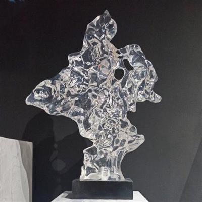 抽象太湖石透明树脂水晶工艺品摆件创意家居饰品礼品桌面雕塑