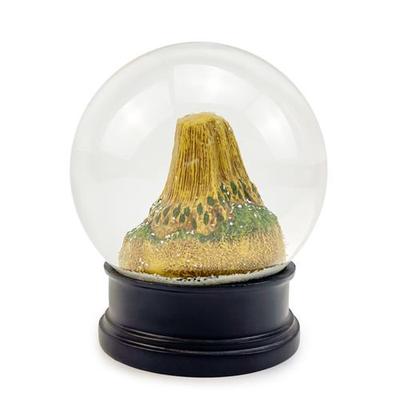 火山水晶球摆件mm旅游纪念品水晶球飘雪花树脂雪花球定制