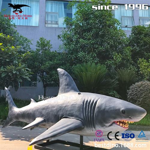 大型模型摆件仿真巨齿鲨多年仿真动物海洋生物工厂量大价格从优