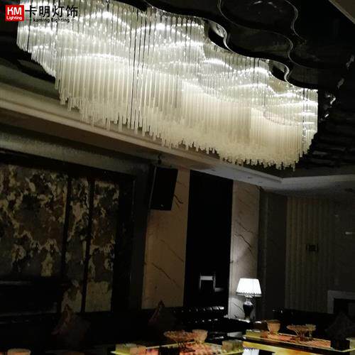 售楼部沙盘大型水晶灯宾馆前台KTV大厅吊灯酒店会所工程灯具厂家