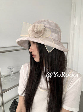 夏季遮阳防晒休闲蕾丝渔夫帽盆帽