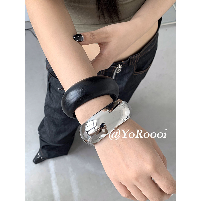 YoRoooi 韩系ins小众设计感光板宽边简约圆弧手镯复古光面手环女,饰品/流行首饰/时尚饰品新,手镯,淘宝优惠券,粉丝福利购,淘宝优惠卷
