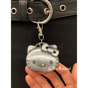 韩系百搭做旧金属Litty凯蒂猫钥匙扣卡通可爱包包挂件女 YoRoooi