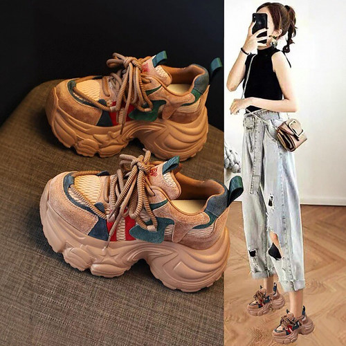 小个子内增高老爹鞋女鞋9cm厚底