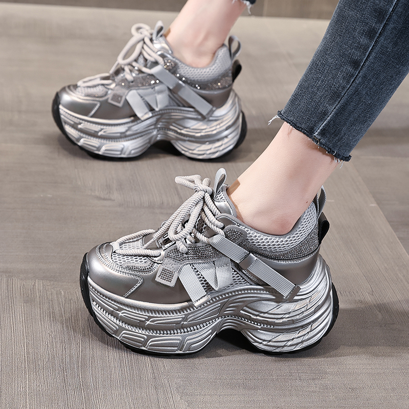 厚底老爹鞋女内增高小个子休闲鞋