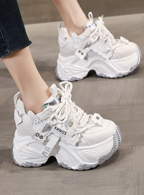 老爹鞋女小个子女鞋2025年春秋爆款时尚气质内增高10cm女鞋休闲鞋