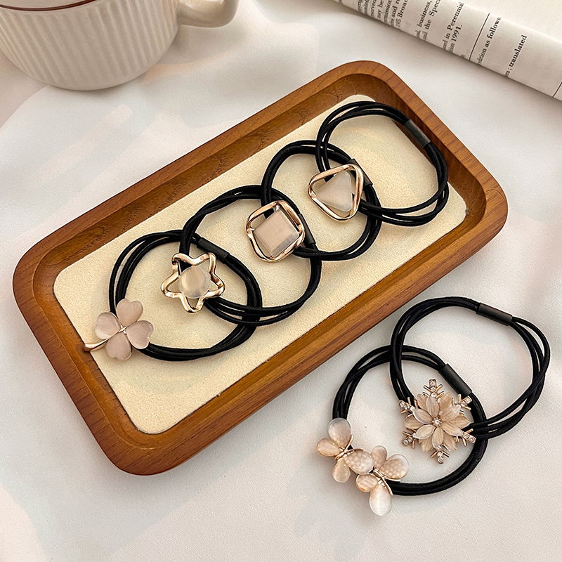 猫眼石头绳高级感皮筋女扎头发饰