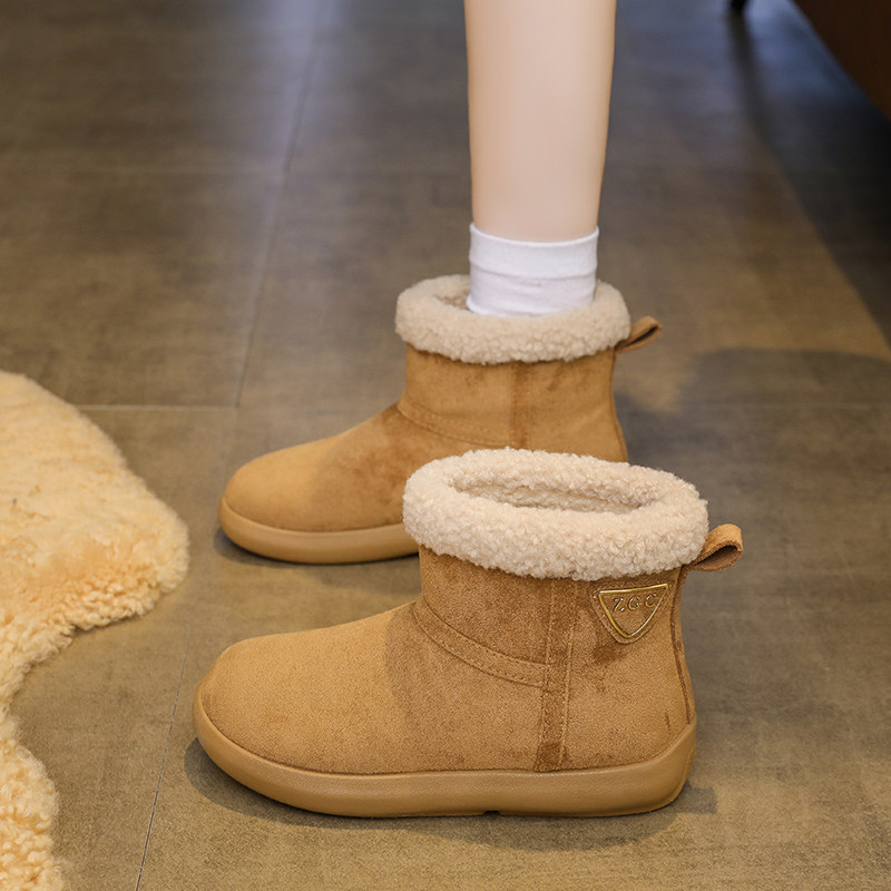 厚底加绒保暖东北雪地靴女2025新款冬季羊羔绒防滑短筒勃肯棉靴子,女鞋,时尚雪地靴,淘宝优惠券,粉丝福利购,淘宝优惠卷