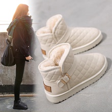 棉鞋 雪地靴女2022年冬季 子 加绒加厚防水短靴子女款 洋气时尚 鞋 新款
