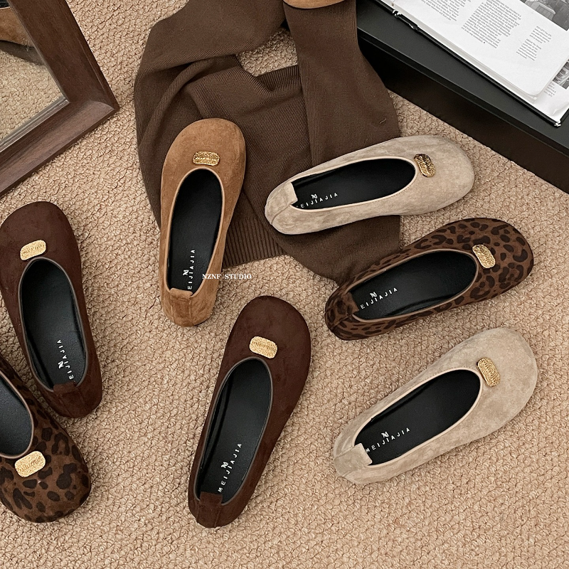 复古一脚蹬平底单鞋女2026春季新款软底舒适百搭配裙子浅口豆豆鞋,女鞋,浅口单鞋,淘宝优惠券,粉丝福利购,淘宝优惠卷