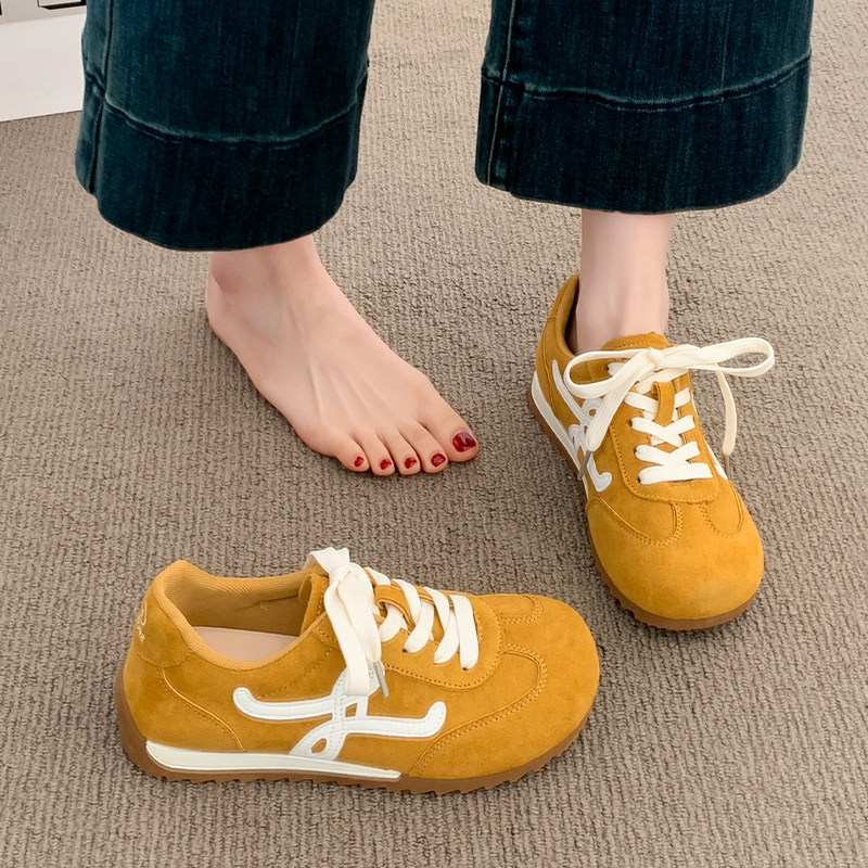 平底黄色德训鞋女鞋2026新款春季爆款休闲运动女鞋百搭板鞋阿甘鞋,女鞋,德训鞋,淘宝优惠券,粉丝福利购,淘宝优惠卷