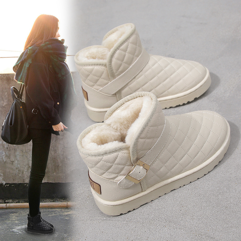 婉亦雅冬季加绒雪地靴