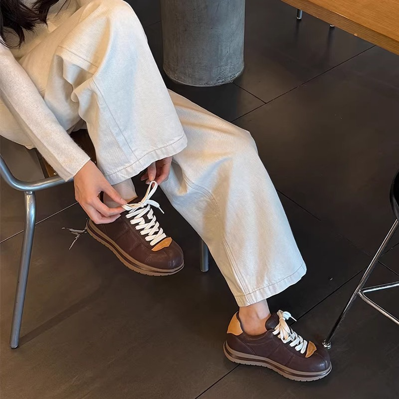 厚底撞色阿甘鞋女2026春季新款复古面包德训鞋时尚百搭运动休闲鞋,女鞋,时尚休闲鞋,淘宝优惠券,粉丝福利购,淘宝优惠卷