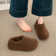 毛毛鞋 女2025冬季 新款 厚底加绒保暖勃肯鞋 懒人一脚蹬防滑雪地棉鞋