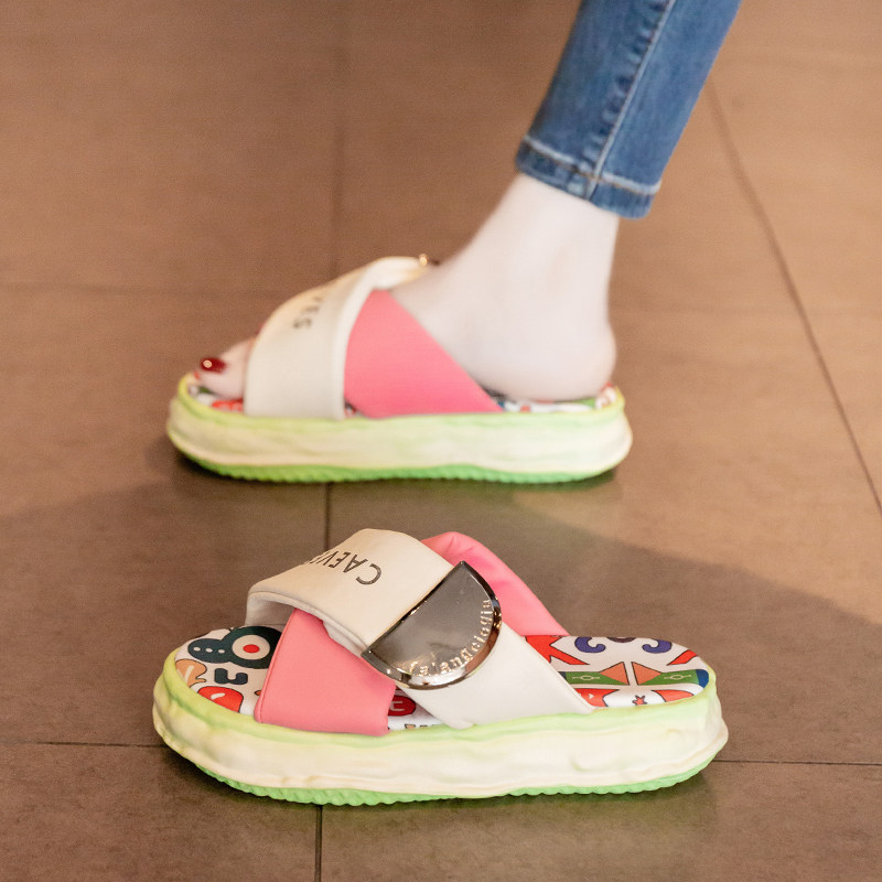 绝美厚底增高凉拖鞋女夏季外穿时尚2025新款法式外出休闲沙滩凉鞋,女鞋,一字拖,淘宝优惠券,粉丝福利购,淘宝优惠卷
