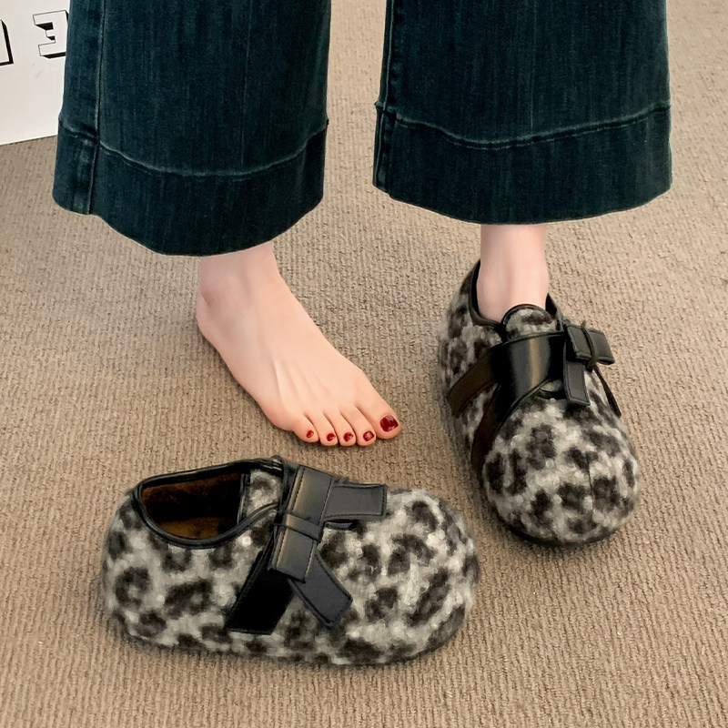 豹纹厚底内增高雪地靴女2025新款冬季加绒加厚百搭保暖毛呢棉鞋子,女鞋,时尚雪地靴,淘宝优惠券,粉丝福利购,淘宝优惠卷