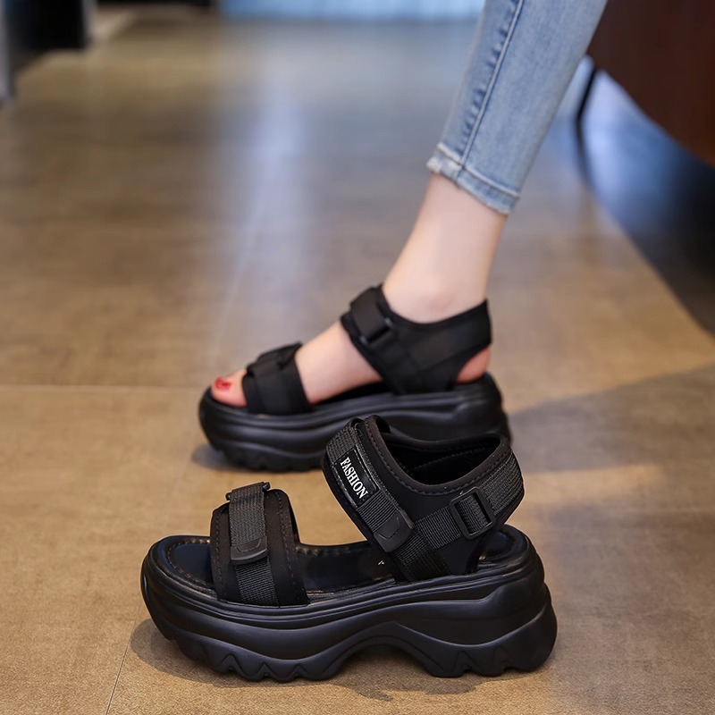 婉亦雅厚底增高凉鞋女款2025新款