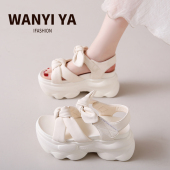 高级感增高配裙子休闲运动沙滩鞋 松糕厚底凉鞋 新款 2025夏季 子 女款