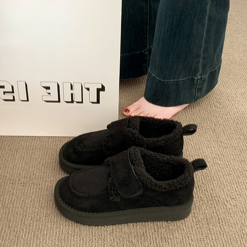 厚底皮毛一体雪地靴女款2025冬季新款加绒加厚保暖东北棉鞋面包鞋