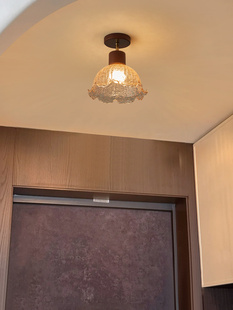 覆古入口灯 过道灯 高端冰裂阳台衣帽间吸顶 走廊灯 中世纪风格