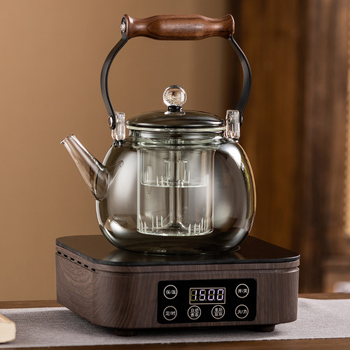 全玻璃提梁蒸煮两用煮茶器养生壶