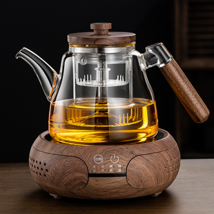 高硼硅玻璃煮茶器煮茶炉电陶炉套装 兴梵蒸煮一体侧把煮茶壶喷淋式