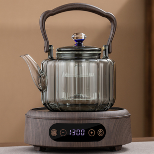全玻璃蒸煮一体养生壶煮茶炉电陶炉蒸汽喷淋式 兴梵煮茶壶2024新款