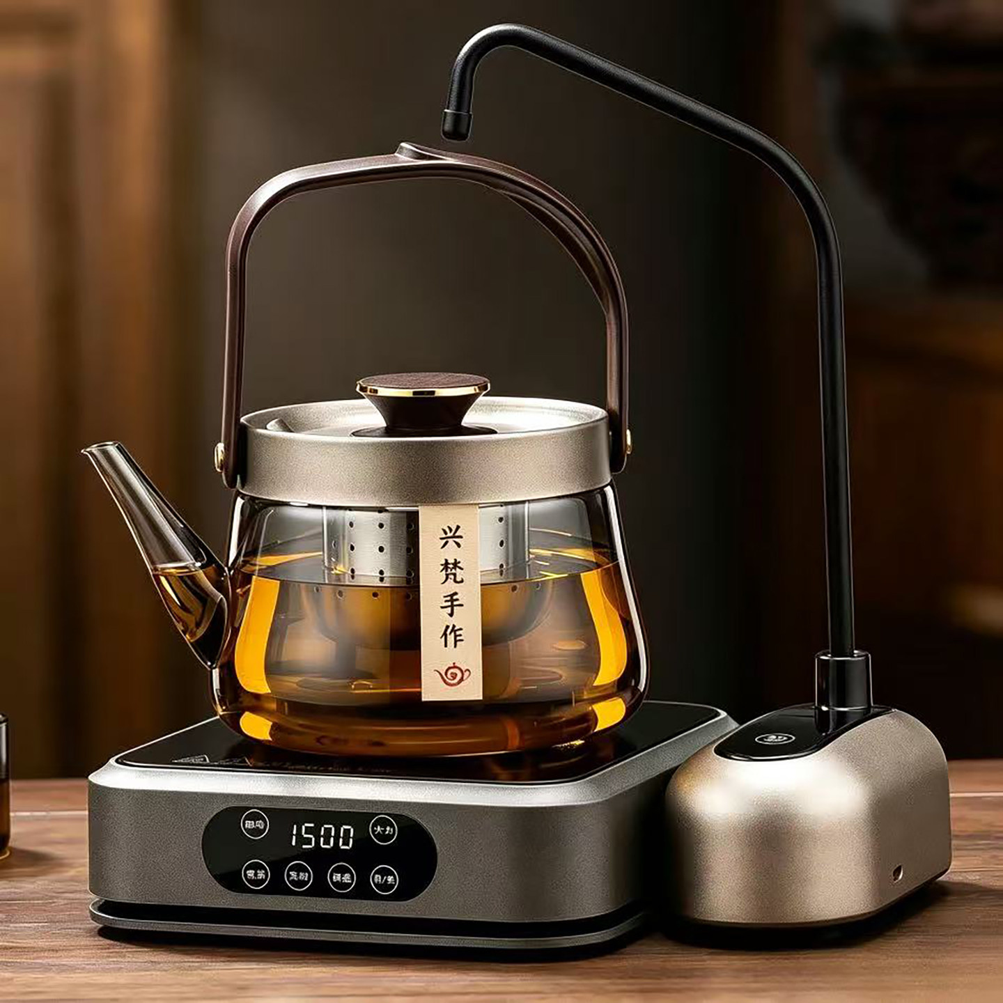 煮茶壶玻璃电陶炉煮茶器2026新款自动上水专用烧水壶泡茶黑茶茶具