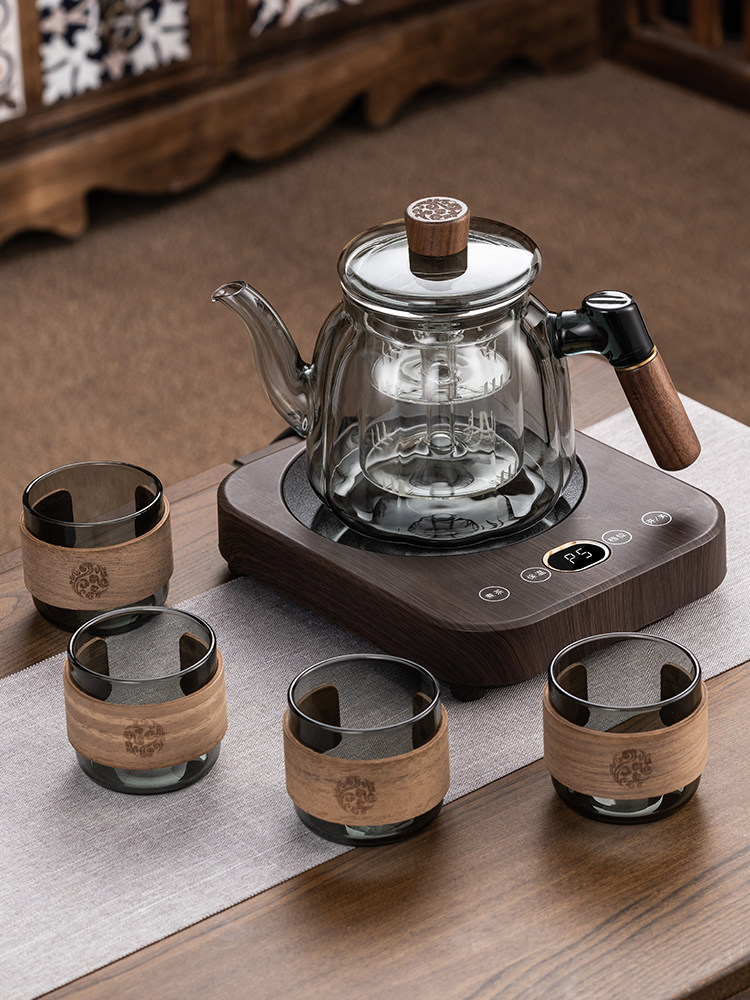 兴梵高硼硅玻璃2024新款煮茶器茶具煮茶壶小型电陶炉煮茶炉养生壶
