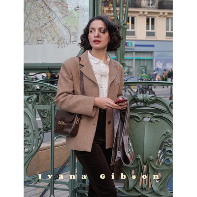 ivana复古微宽松羊毛西装