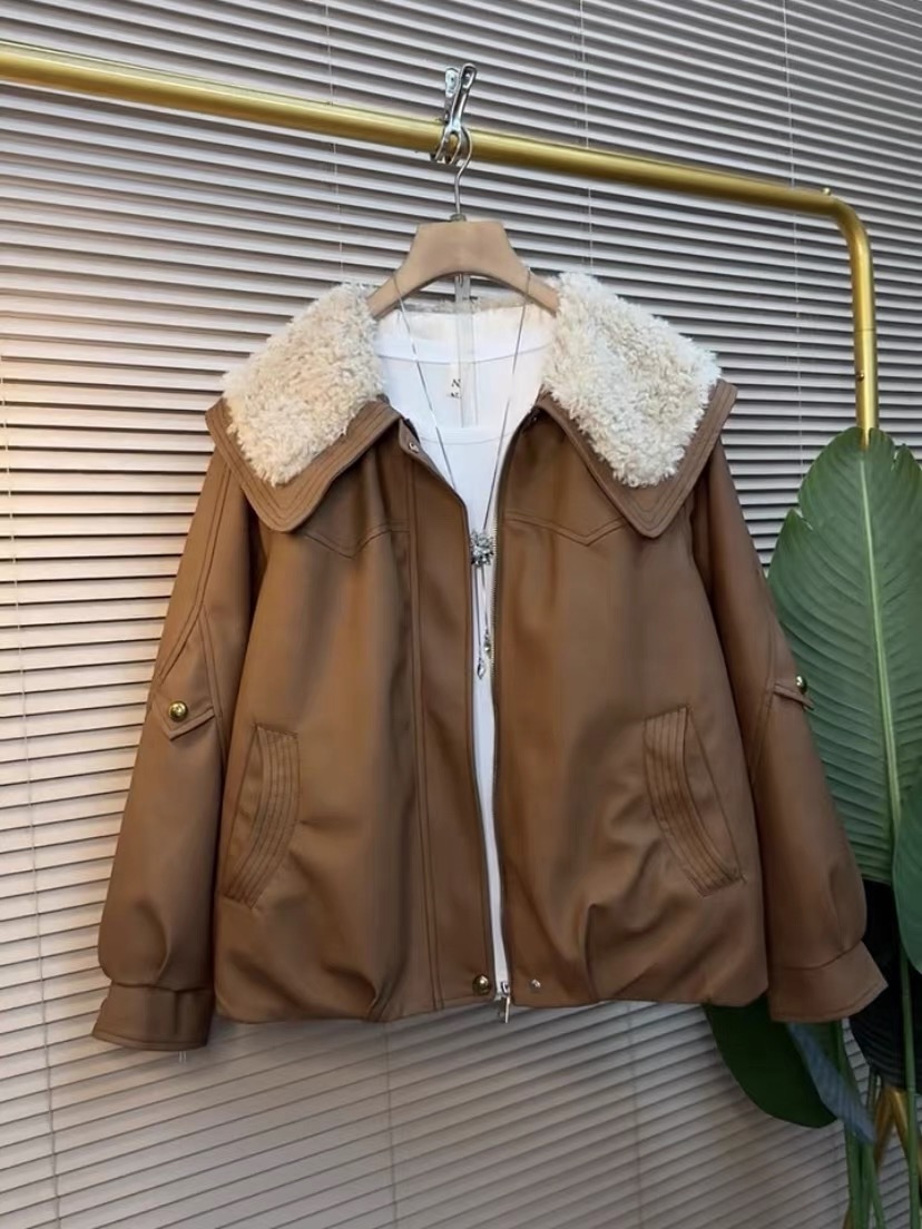 欧货大码女装高品质加厚外套2025冬季新款时尚百搭显瘦88389