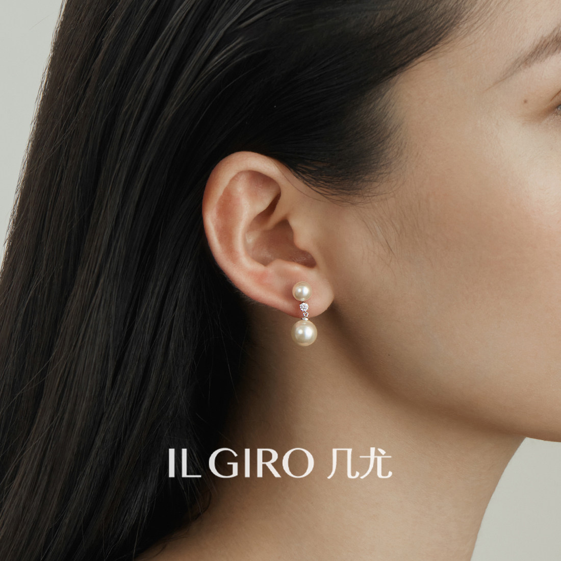 几尤纯银轻奢珍珠女耳钉