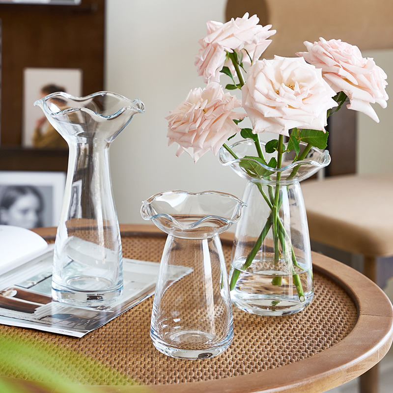 兰泽小众波浪口花瓶水养鲜花