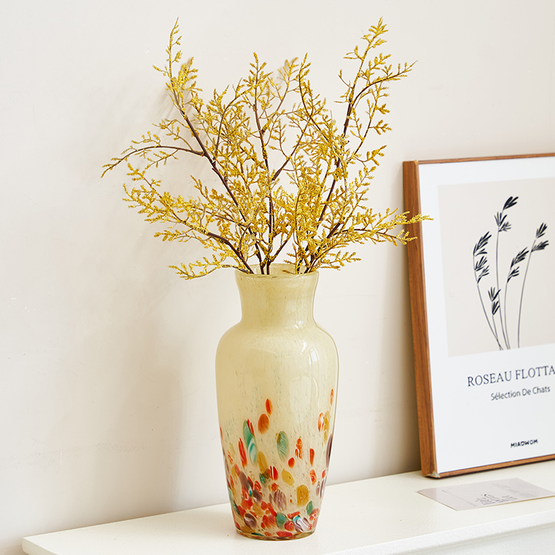 兰泽高级感中古简约现代玻璃花瓶