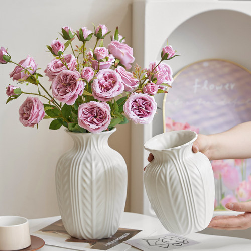 兰泽网红复古高级感简约陶瓷花瓶