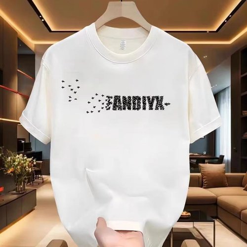 清仓捡漏~外贸尾货余货100%纯棉男士宽松印花短袖T恤圆领休闲夏季