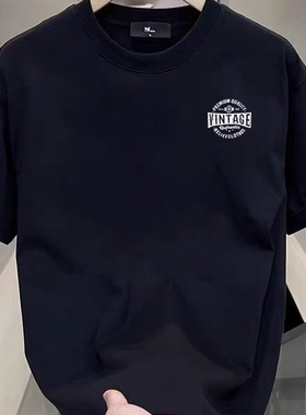 清仓捡漏~外贸尾货余货100%纯棉短袖t恤男E印花宽松潮牌青少年