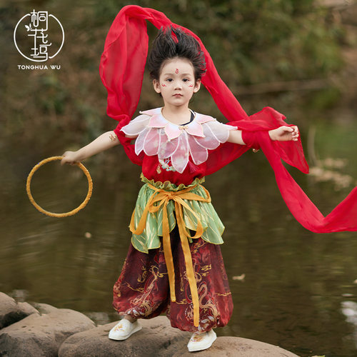桐花坞男童夏季国风哪吒cos服