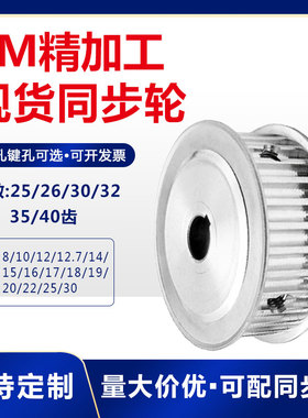 同步轮8M25/8M26/8M30/8M32/8M35/8M40齿AF两平面带宽20/25/30/40