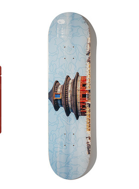 BAPE配饰猿游天下古代建筑天坛文创迷彩印花滑板X82006L