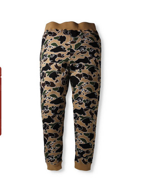 BAPE男装秋冬满印STA迷彩图案卫裤运动长裤152006H