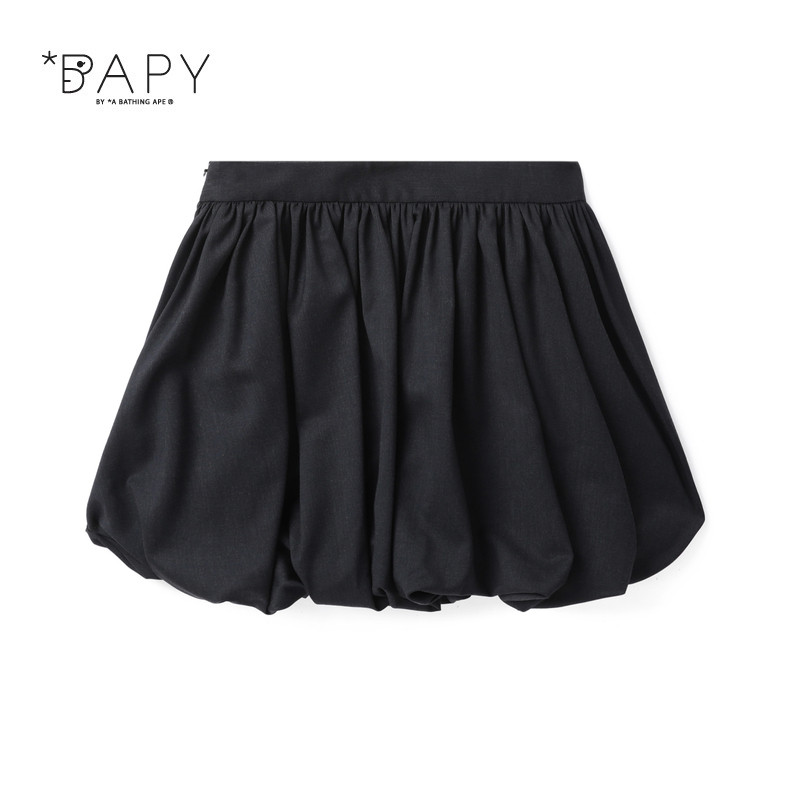 BAPY纯色花苞蓬蓬甜美短裙