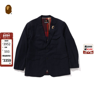 MR.BATHING APE男装春夏竖条纹西装西服外套夹克310401O